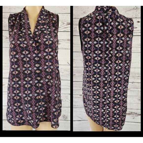 Greylin Anthropologie Sleeveless Silk Blouse Large EUC - Picture 1 of 8